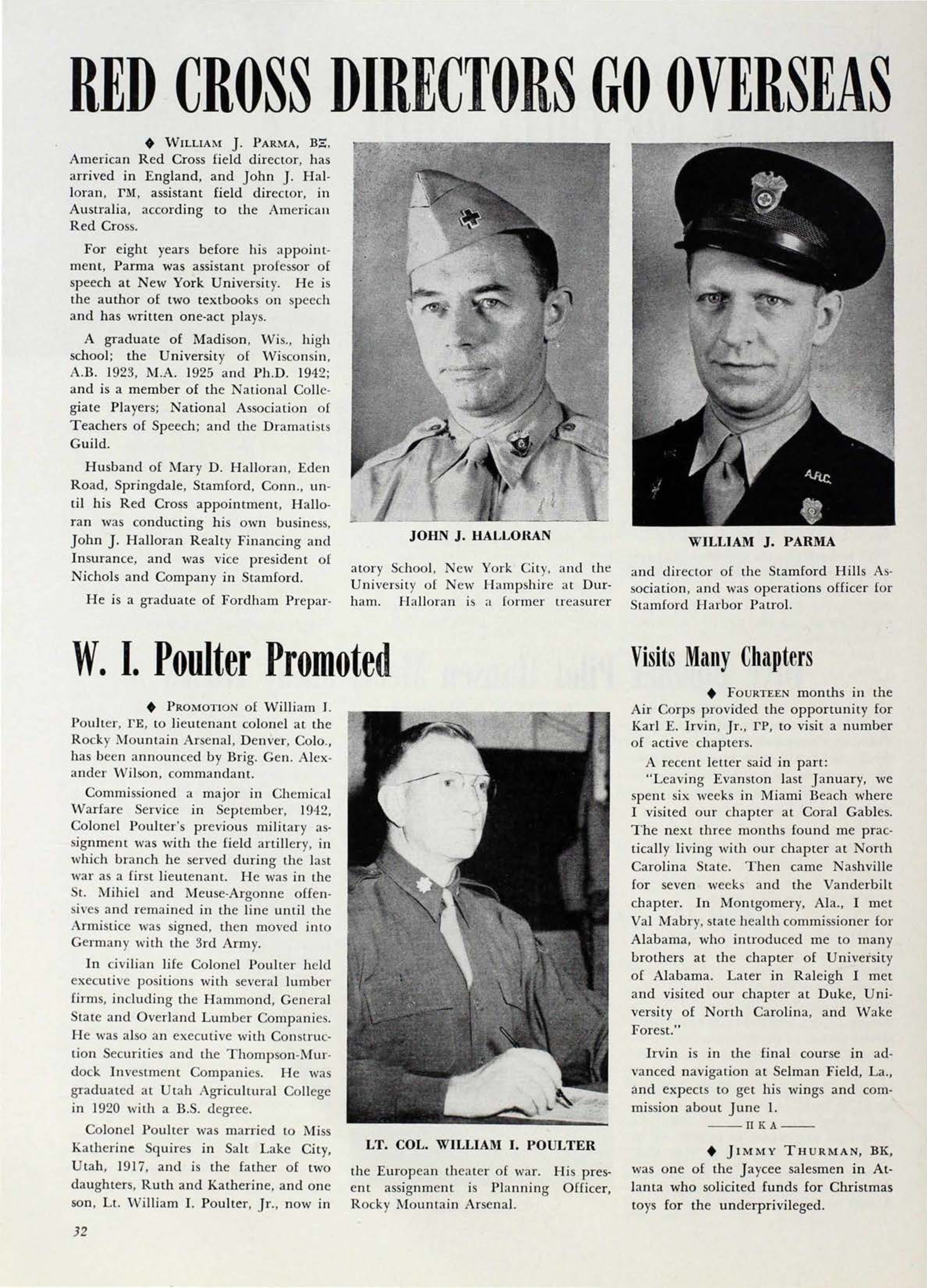 Visits Many Chapters